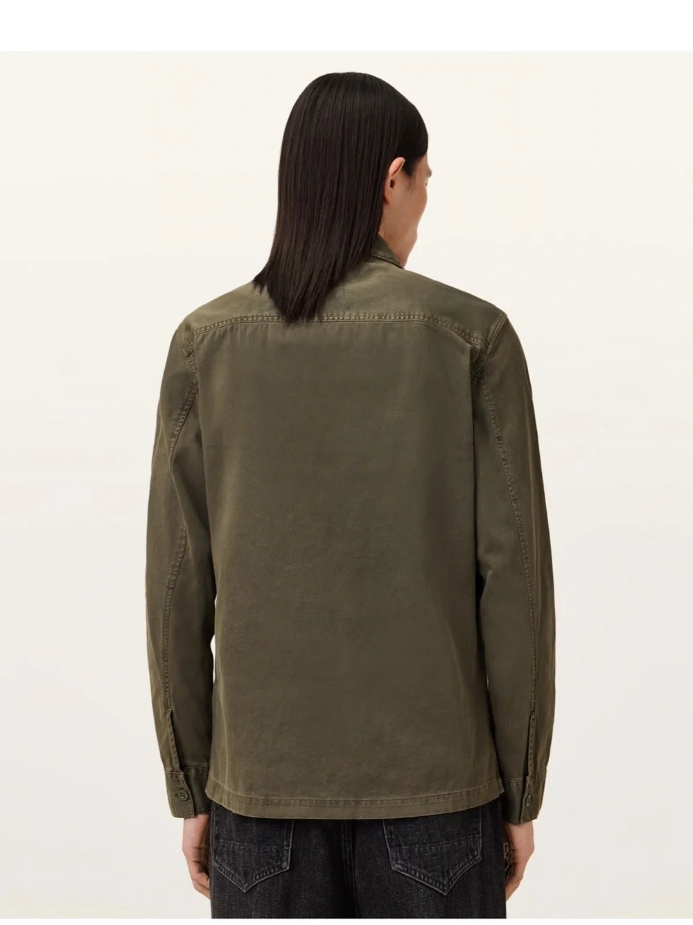 Men's All Saints SPOTTER SLIM FIT OVERSHIRT Cargo Green size xl
